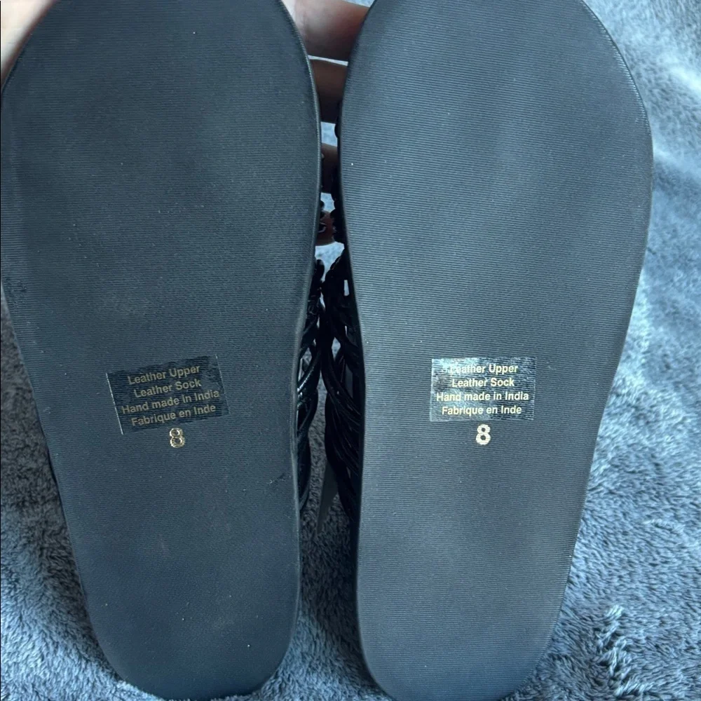 Jeffrey Campbell Intwined Slide Sandal in Black Size 8 NIB